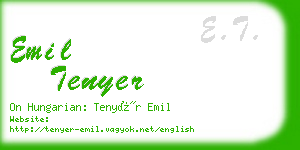 emil tenyer business card